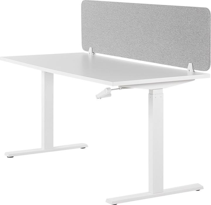 Actual product image Beliani Desk divider light grey 160 x 40 cm WALLY