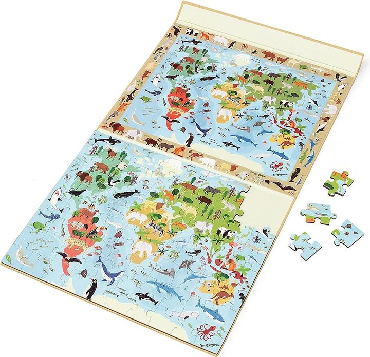 Produktbild Scratch Magnet Puzzle Welt gross (80 Teile)