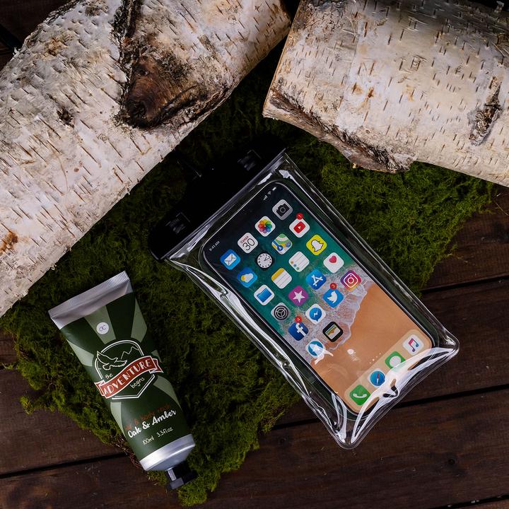 Immagine prodotto Accentra Set da bagno ADVENTURE COLLECTION con custodia impermeabile per cellulare, incluso 100 ml di (Set da barba)