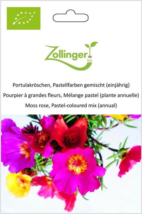 Immagine prodotto Zollinger Bio Fiori di portulaca, colori pastello misti (annuali) (Pianta bulbosa)