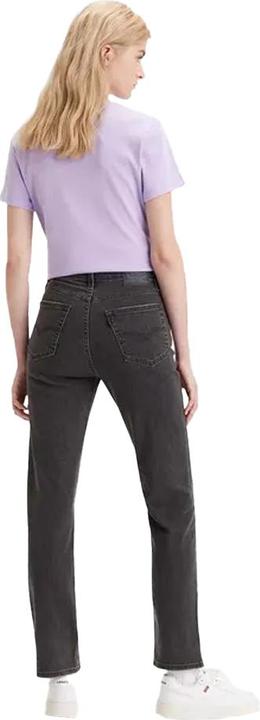 Actual product image Levis Womens/Ladies 724 Out Of Mind Leather Patch Straight Leg High Rise Jeans (30)