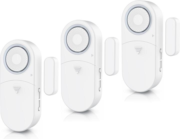 Produktbild Bearware 3x Fenster & Türalarm, 120dB lauter Signalton, Alarmsensor, Einbruchschutz + Batterien, Alarmanlage