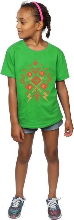 Actual product image Girls Christmas Fair Isle Cotton T-Shirt (140, 146)