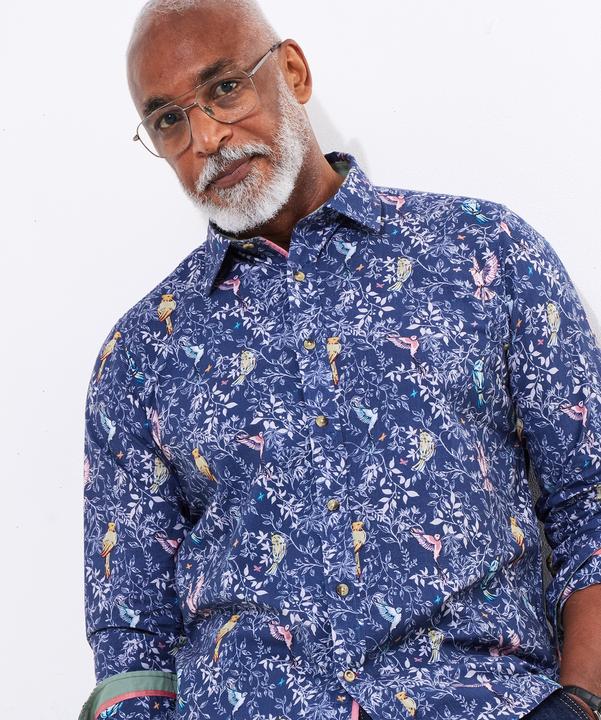 Actual product image Joe Browns Botanical Bird Print Long Sleeve Shirt (XXL)