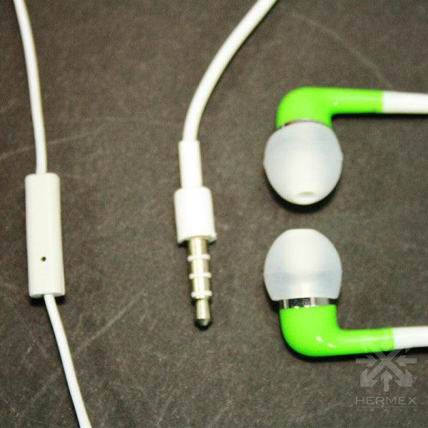 Image du produit Hermex Ecouteurs intra-auriculaires Casque avec micro Vert (Sans fil)