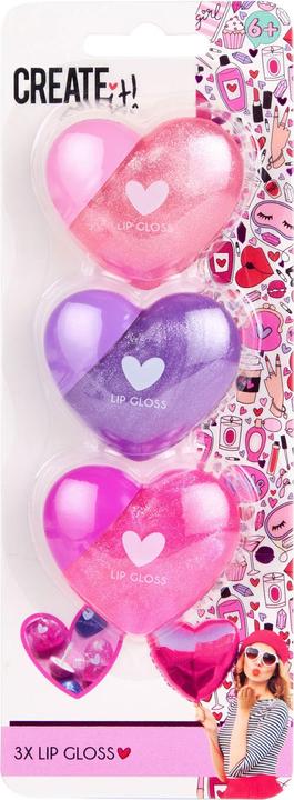 Immagine prodotto Create It! Balsamo labbra a cuore, 3 pezzi.