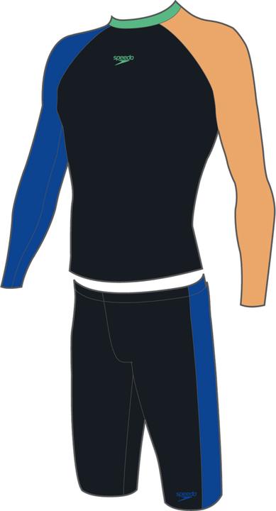 Speedo Colourblock Rash Top & Jammer (13, 14)