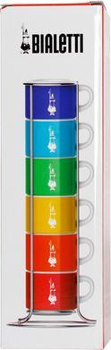 Image du produit Bialetti TASSES Lot de 6 mugs en porcelaine avec support Tasse à café Color 60ml (60 ml, 6 x)
