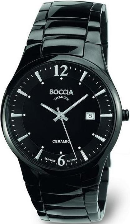 Boccia 3572-02 Herrenuhr Keramik Titanium 39mm 3ATM (Analoguhr, 39 mm)