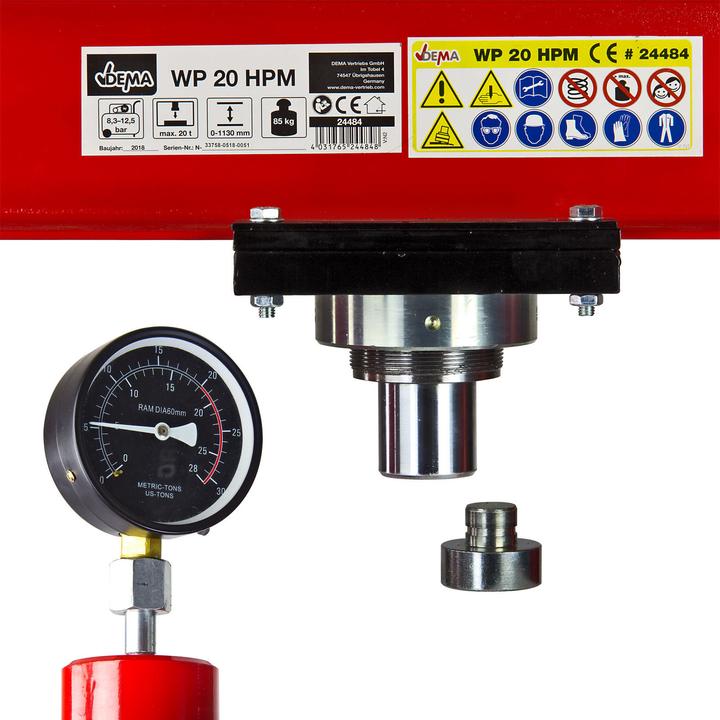 Image du produit Dema Presse d'atelier pneumatique 20t (1130 mm)