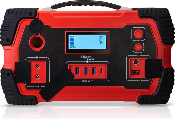Actual product image Casativo Portable power station & solar generator with 800 Wh, 230V & 12V, 1,000 Watt (800 Wh, 7 kg)