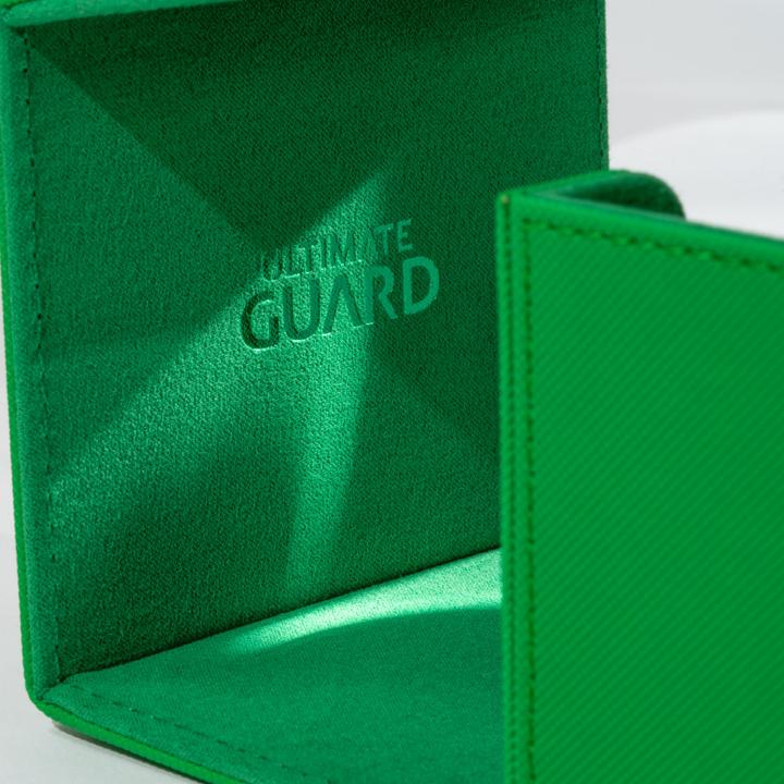 Actual product image Ultimate Guard Card Box XenoSkin Sidewinder Monocolor 80+ Green