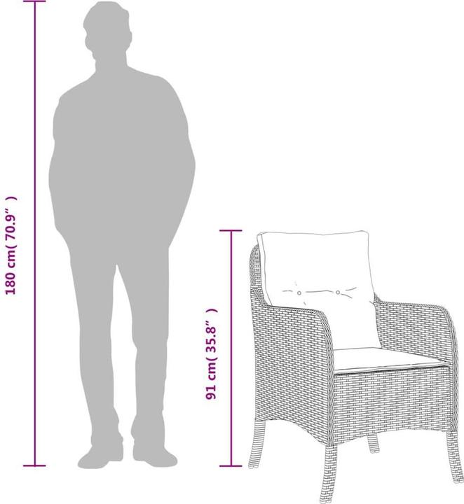Actual product image VidaXL Rudolstadt (80 cm)