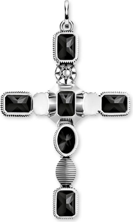 Produktbild Thomas Sabo Anhänger Kreuz Schwarze Steine (Silber 925)