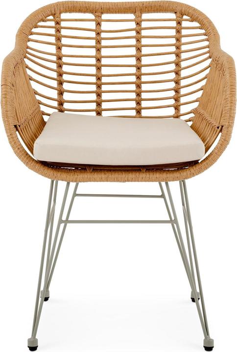 Actual product image IDIMEX Gartenstuhl PARAMO aus Polyrattan – Natur/Beige