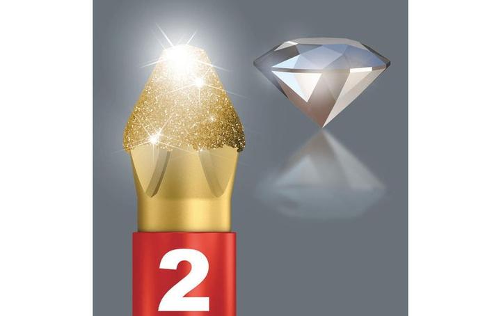 Actual product image Wera Bit-Check 12 Diamond 1 (Cross Phillips PH M1, Cross Phillips PH M2, Cross Pozidriv PZ M1, Cross Pozidriv PZ M2)