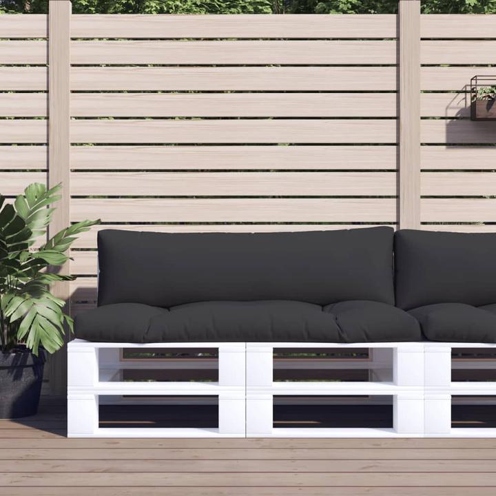 Produktbild VidaXL Palettenkissen Palettensofa Palettenpolster Sitzkissen 2tlg Schwarz Stoff (110 x 58 x 10 cm)
