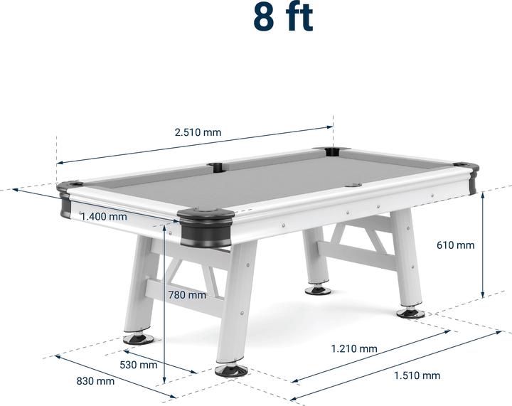 Actual product image Sportime Billiard table outdoor (224 x 112 cm)