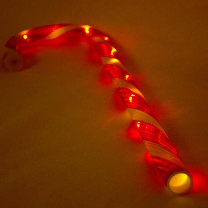Actual product image H & S Collection LED candy cane, red-white, 5 different light functions (1 -part)