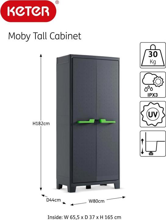 Produktbild Keter Schrank (80 x 44 x 182 cm)