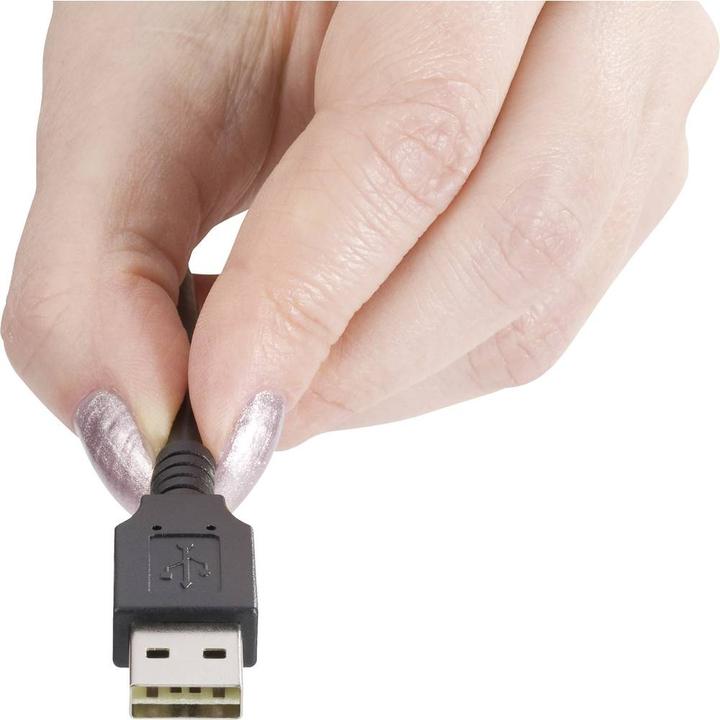 Actual product image Renkforce USB 2 A/Micro-B connection cable 1.8 m with reversible plug - never plug the cable in the wrong way (1.80 m, USB 2.0)