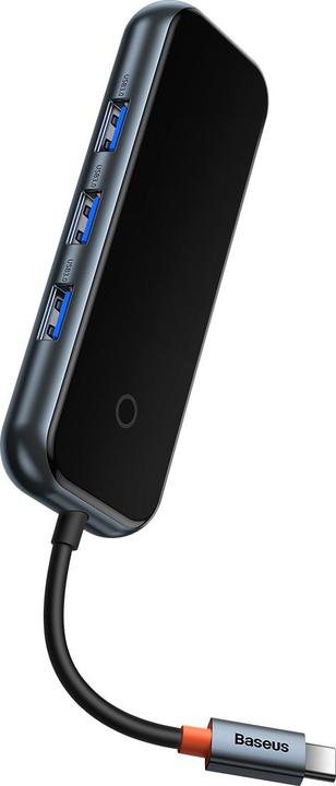 Produktbild Baseus AcmeJoy 4-Port Type-C HUB AdapterType-C to USB3.0*3+Type-C PD&Data *1Dark Gray (USB-C, 4 Ports)