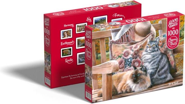 Actual product image Cherry Pazzi Puzzle cat sitting 1000 pieces (1000 pieces)