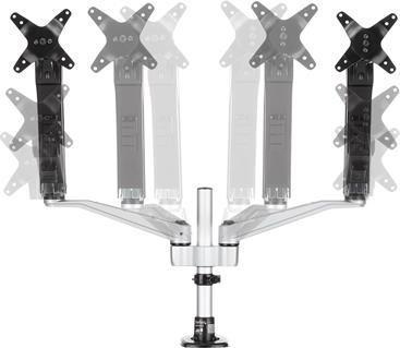 Immagine prodotto StarTech Supporto Per Doppio Monitor - Impilabile (Tavolo, 30")