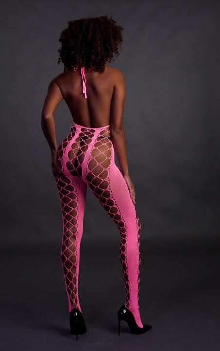 Productafbeelding Ouch! Bodystocking met halternek (XL, XXL, 3XL)