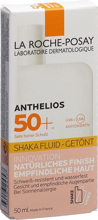 Actual product image La Roche Posay Anthelios Shaka Fluid SPF 50+ tinted (50ml) (Sun cream face, SPF 50+, 50 ml, 76 g)