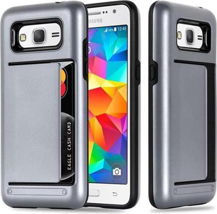 Produktbild Cadorabo Hybrid Schutzschild Hülle mit Kartenfach (Samsung Galaxy Grand Prime)
