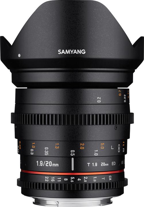 Produktbild Samyang 20mm T1.9 VDSLR Nikon (Nikon F, Vollformat)
