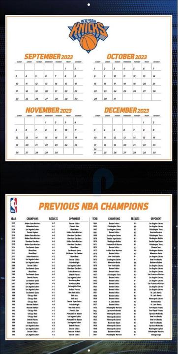 Immagine prodotto NBA - New York Knicks - 30,5 x 30,5 cm Calendario da parete 2024 (Spagnolo, Inglese, Italiano, Francese, Tedesco)
