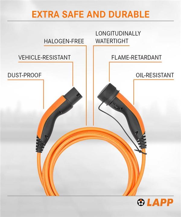 Immagine prodotto Lapp Mobility Cavo di ricarica (Tipo 2, 22 kW, 32 A, 3 m)
