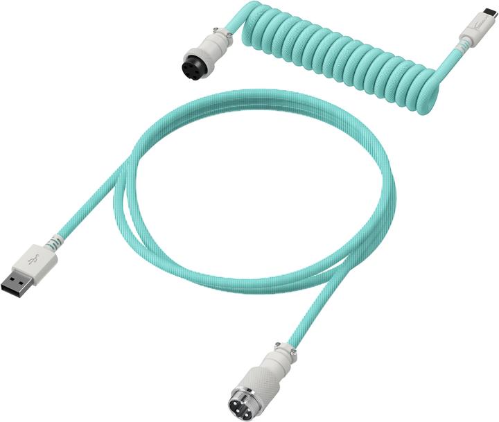 Immagine prodotto HyperX Cavo USB-C a spirale Verde chiaro-Bianco (1.37 m, USB 3.2 Gen 1)