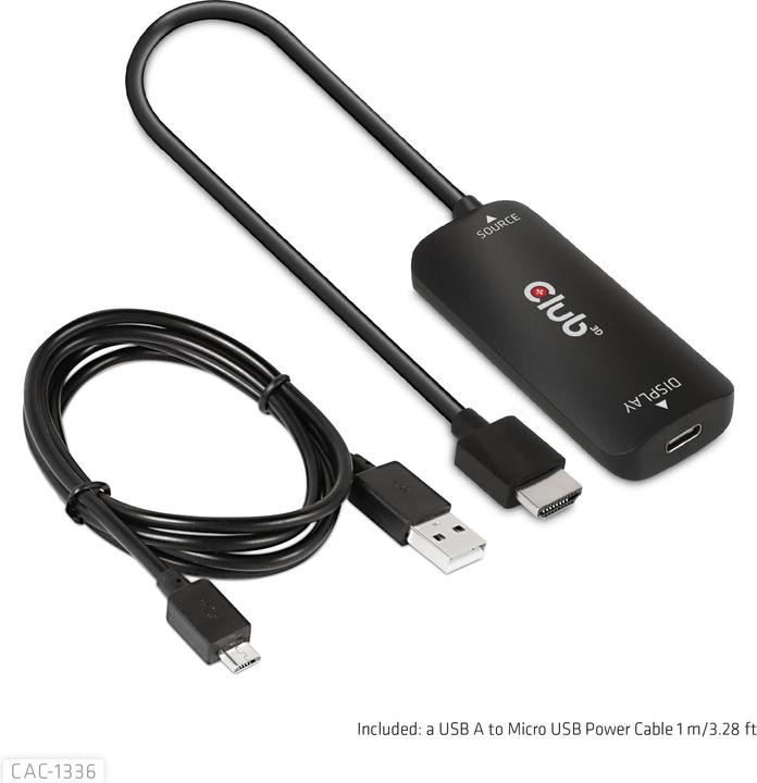 Actual product image Club 3D HDMI + MicroUSB to (HDMI, 7.20 cm)
