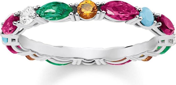 Thomas Sabo Ring Farbige Steine (54, 925 Silber)