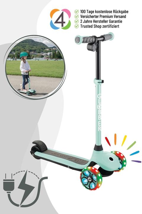 Globber E-Motion 4+, mint (10 km/h)