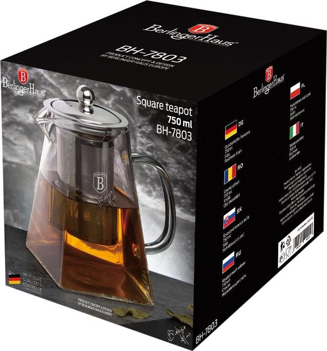 Image du produit BerlingerHaus Théière en verre avec filtre en acier inoxydable 750ml (0.75 l)