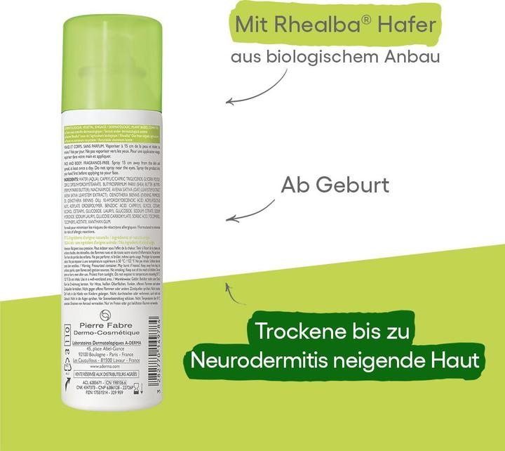 Produktbild A-Derma Exomega Control Emollient Soothing Spray For Dry And Atopic Skin 50Ml (50 ml)