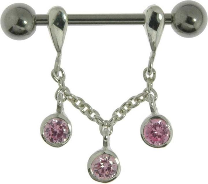 Immagine prodotto Bijouteria Piercing petto (Argento 925, Acciaio chirurgico 316L, Vetro (di orologio))