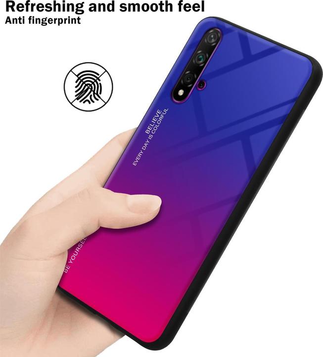 Actual product image Cadorabo TPU 2 colors glass cover (Huawei Nova 5T, TCL 20S, Fee 20)