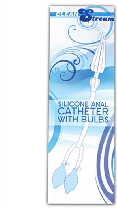Actual product image XR Brands Silicone Anal Catheter With Bulbs