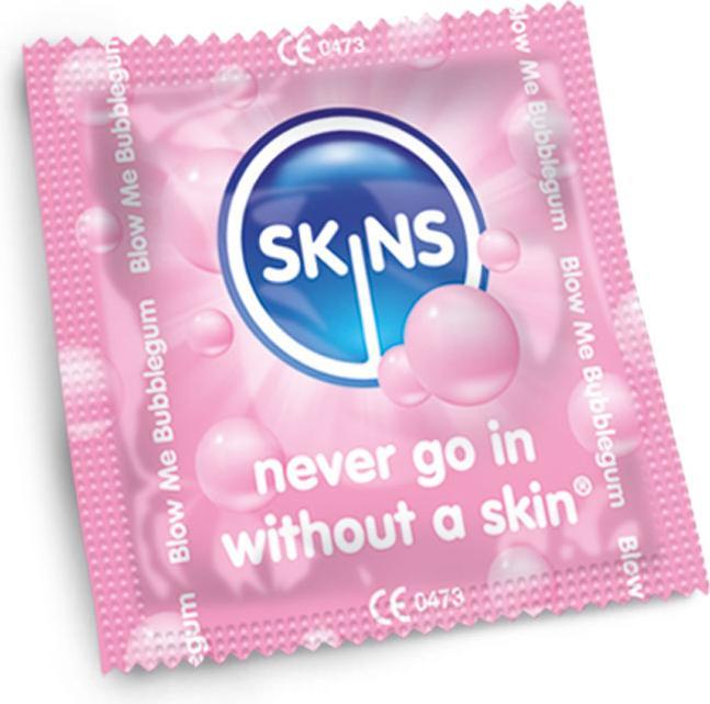 Produktbild Skins Blow Me Bubblegum» 12 leckere Kondome mit Kaugummi-Aroma - ohne Latexgeruch (12 Stk.)