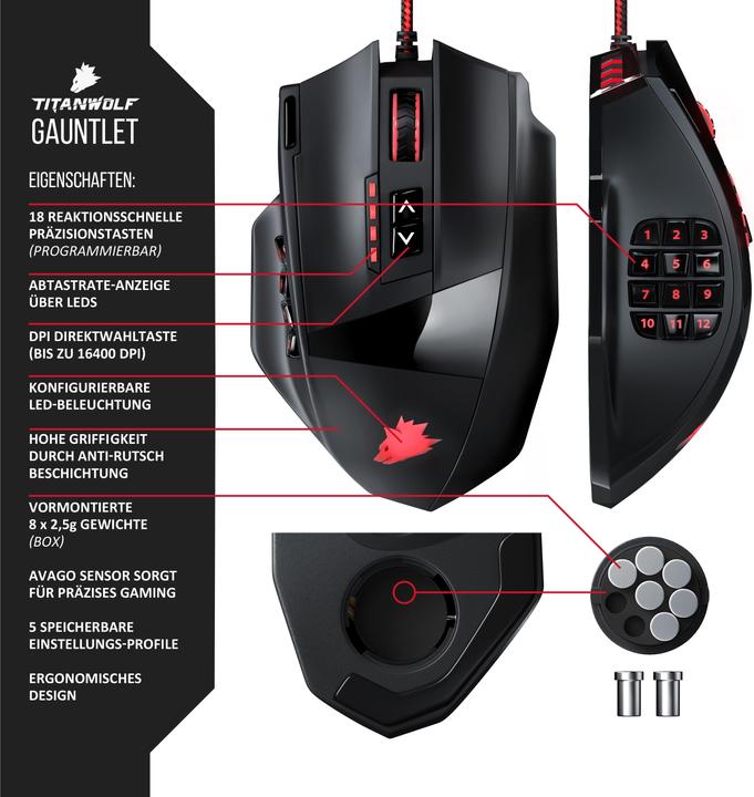 Produktbild Titanwolf Gauntlet (Kabelgebunden)