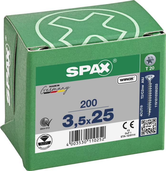 Produktbild Spax Universalschrauben 3.5 x 25 mm, 200 Stück (200 Schrauben pro Stück)