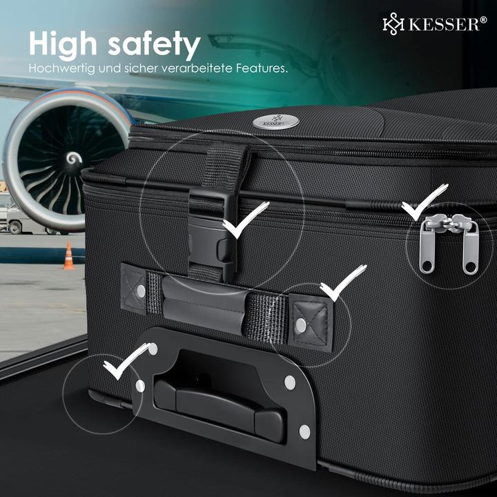 Image du produit Kesser Set de valises (60 l, Bagage à main (jusqu'à 50l), M (50 - 90l), L (90 - 115l))