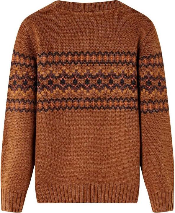 Actual product image VidaXL Children's jumper knitted cognac 116,Material: 100 (116)
