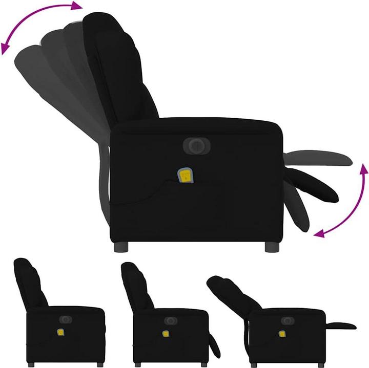 Produktbild VidaXL Massagesessel Elektrisch Schwarz Stoff