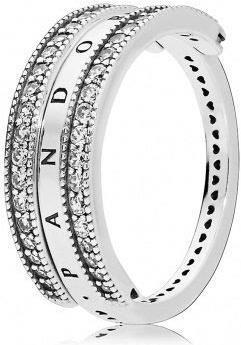 Actual product image Pandora Flipping Hearts of Ring (50, 925 Silver)